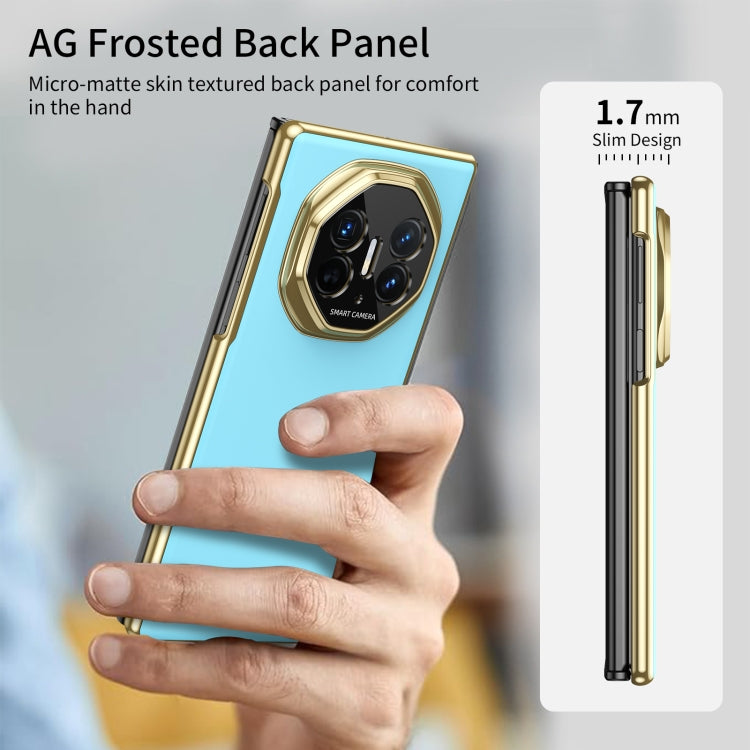 For Huawei Mate XT Ultimate Design Integrated AG Frosted Vacuum Plating Phone Case(Ice Blue)