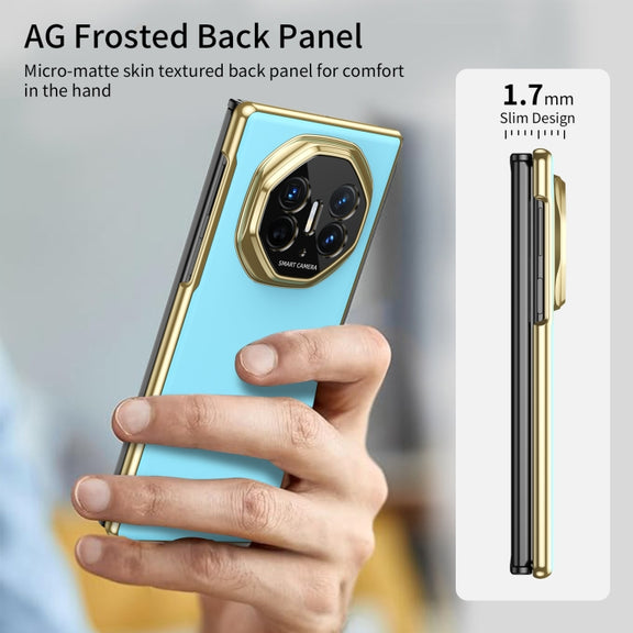 For Huawei Mate XT Ultimate Design Integrated AG Frosted Vacuum Plating Phone Case(Ice Blue)