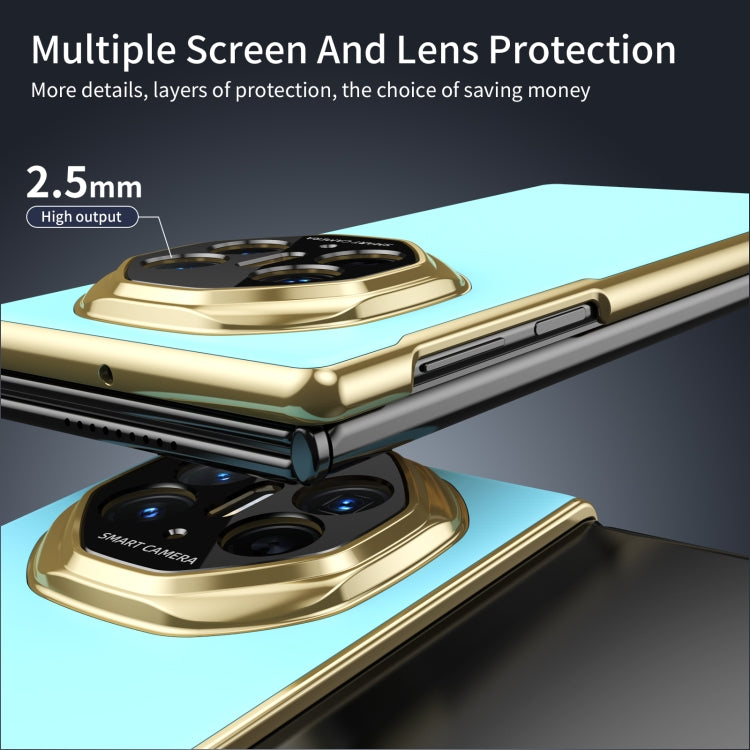 For Huawei Mate XT Ultimate Design Integrated AG Frosted Vacuum Plating Phone Case(Ice Blue)