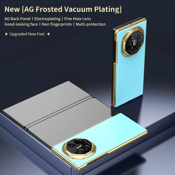 For Huawei Mate XT Ultimate Design Integrated AG Frosted Vacuum Plating Phone Case(Ice Blue)