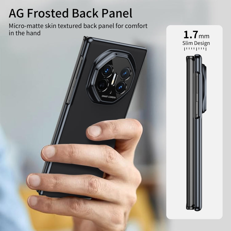 For Huawei Mate XT Ultimate Design Integrated AG Frosted Vacuum Plating Phone Case(Black)