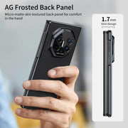 For Huawei Mate XT Ultimate Design Integrated AG Frosted Vacuum Plating Phone Case(Black)
