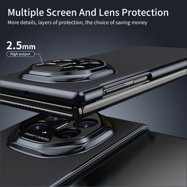 For Huawei Mate XT Ultimate Design Integrated AG Frosted Vacuum Plating Phone Case(Black)