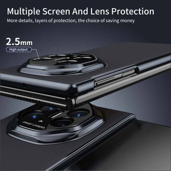For Huawei Mate XT Ultimate Design Integrated AG Frosted Vacuum Plating Phone Case(Black)