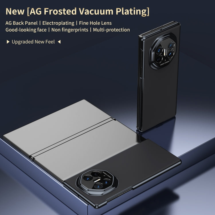 For Huawei Mate XT Ultimate Design Integrated AG Frosted Vacuum Plating Phone Case(Black)