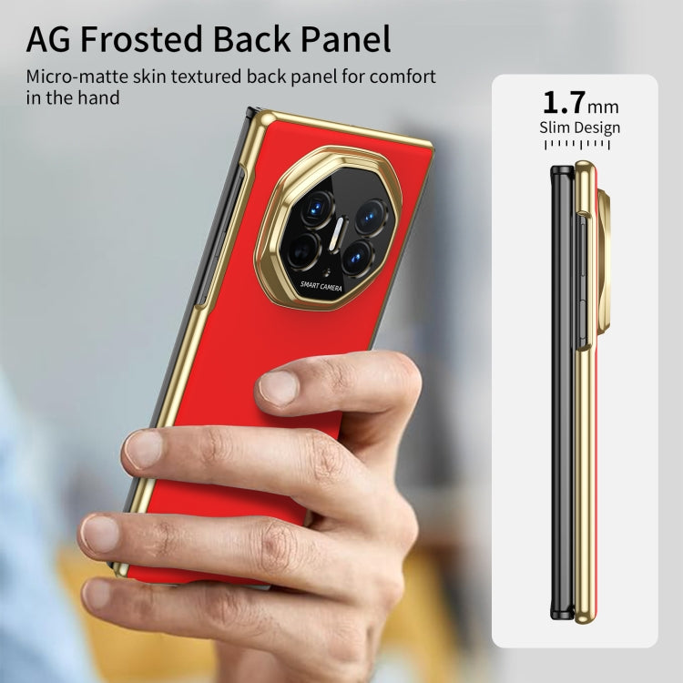 For Huawei Mate XT Ultimate Design Integrated AG Frosted Vacuum Plating Phone Case(Red)