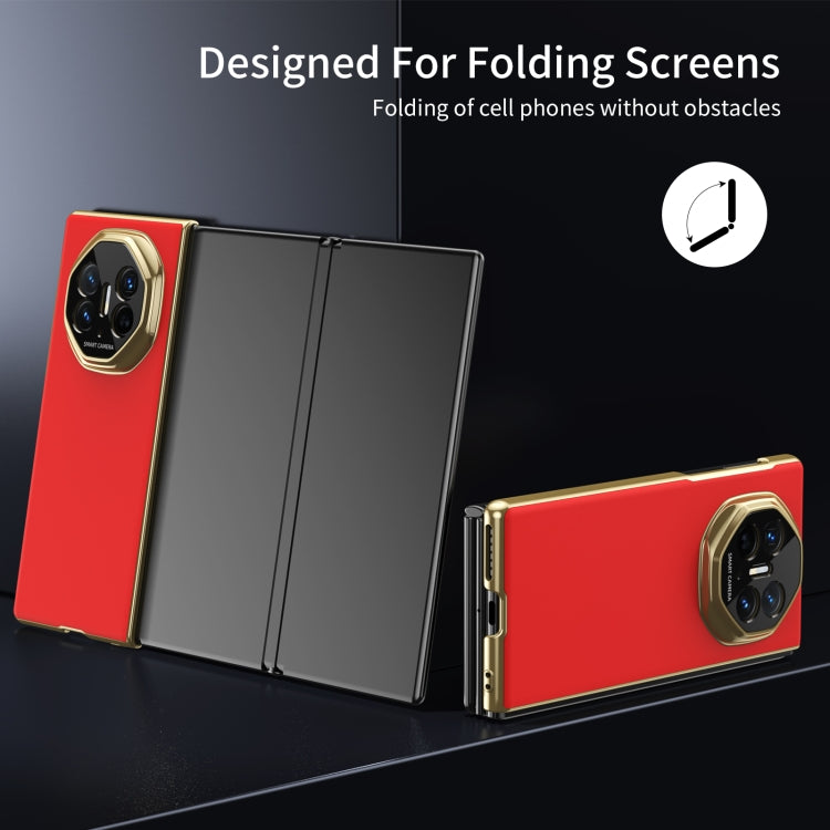 For Huawei Mate XT Ultimate Design Integrated AG Frosted Vacuum Plating Phone Case(Red)