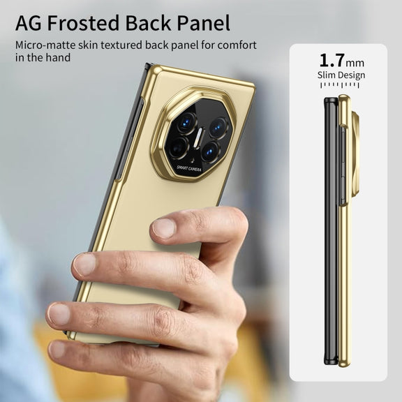 For Huawei Mate XT Ultimate Design Integrated AG Frosted Vacuum Plating Phone Case(Gold)