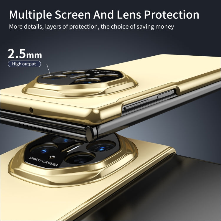 For Huawei Mate XT Ultimate Design Integrated AG Frosted Vacuum Plating Phone Case(Gold)