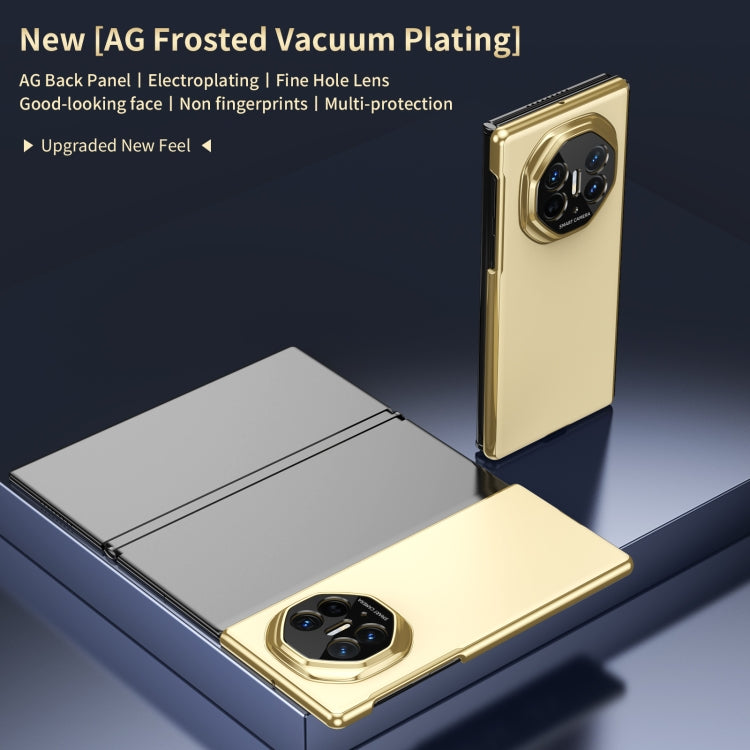 For Huawei Mate XT Ultimate Design Integrated AG Frosted Vacuum Plating Phone Case(Gold)