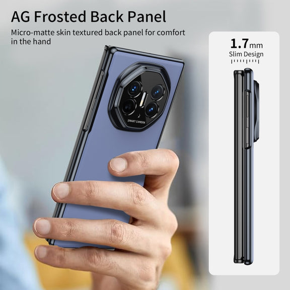 For Huawei Mate XT Ultimate Design Integrated AG Frosted Vacuum Plating Phone Case(Blue)