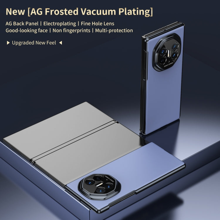 For Huawei Mate XT Ultimate Design Integrated AG Frosted Vacuum Plating Phone Case(Blue)