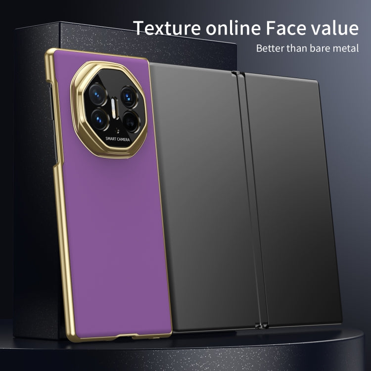 For Huawei Mate XT Ultimate Design Integrated AG Frosted Vacuum Plating Phone Case(Purple)