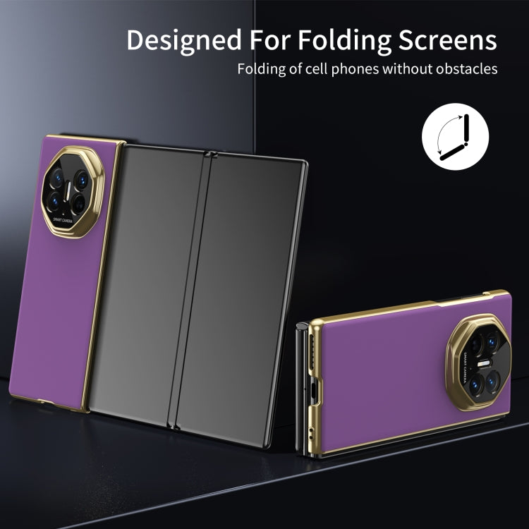 For Huawei Mate XT Ultimate Design Integrated AG Frosted Vacuum Plating Phone Case(Purple)