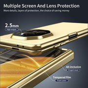 For Honor Magic V3 Integrated AG Frosted Vacuum Plating Phone Case(Gold)