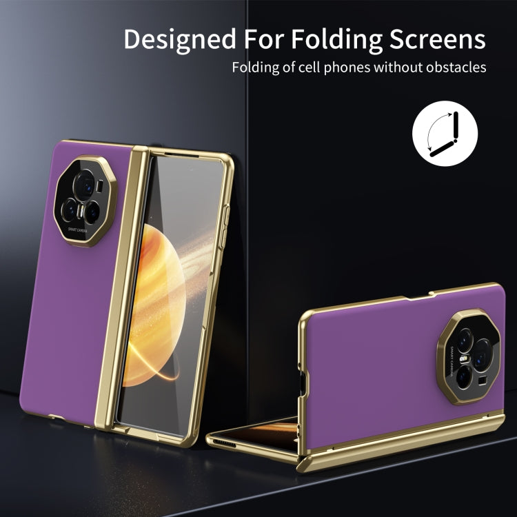 For Honor Magic V3 Integrated AG Frosted Vacuum Plating Phone Case(Purple)