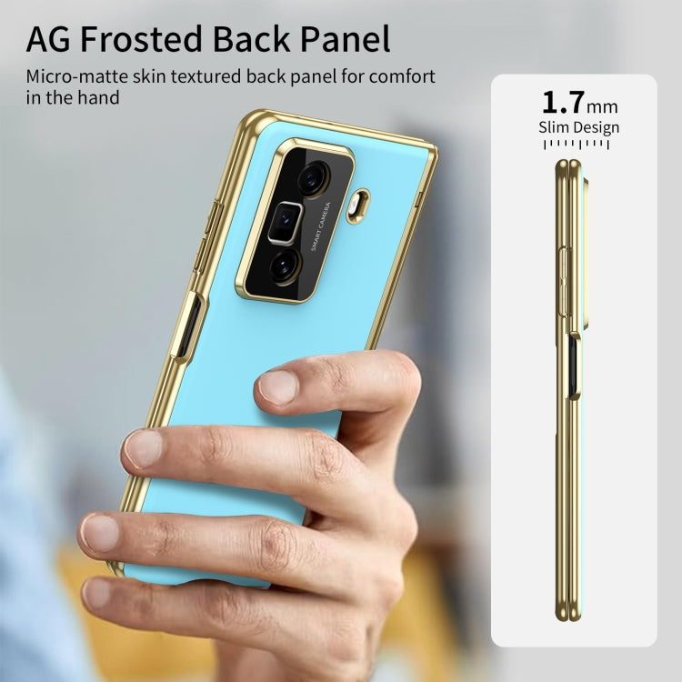 For Honor Magic Vs3 Integrated AG Frosted Vacuum Plating Phone Case(Ice Blue)