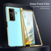For Honor Magic Vs3 Integrated AG Frosted Vacuum Plating Phone Case(Ice Blue)
