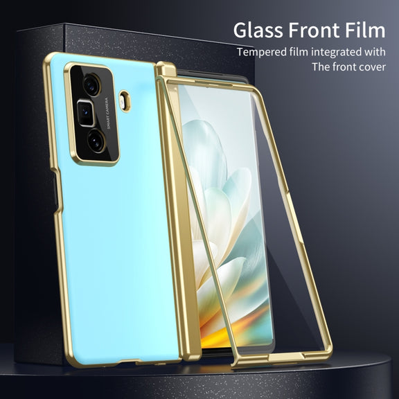 For Honor Magic Vs3 Integrated AG Frosted Vacuum Plating Phone Case(Ice Blue)