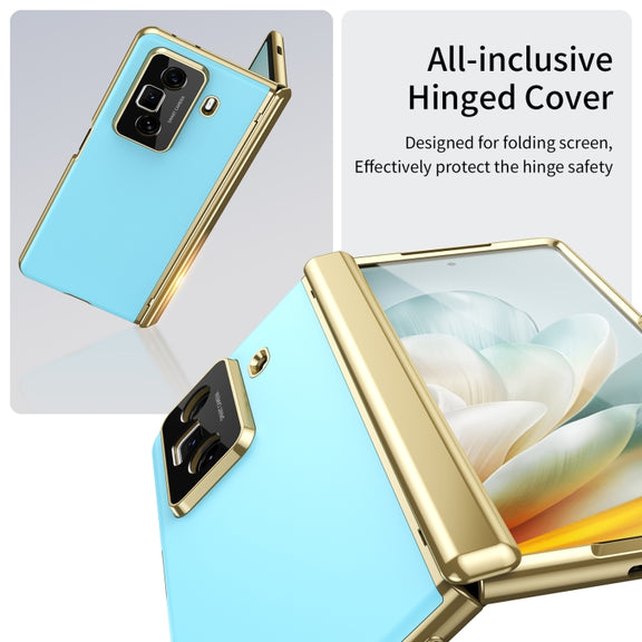 For Honor Magic Vs3 Integrated AG Frosted Vacuum Plating Phone Case(Ice Blue)
