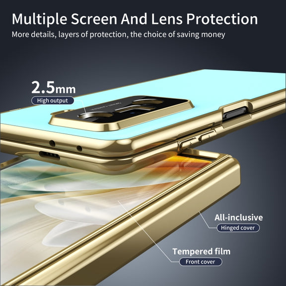 For Honor Magic Vs3 Integrated AG Frosted Vacuum Plating Phone Case(Ice Blue)