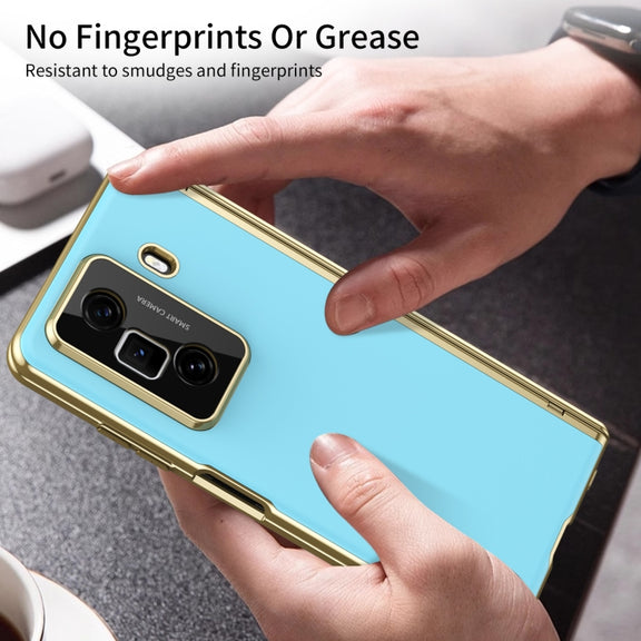 For Honor Magic Vs3 Integrated AG Frosted Vacuum Plating Phone Case(Ice Blue)