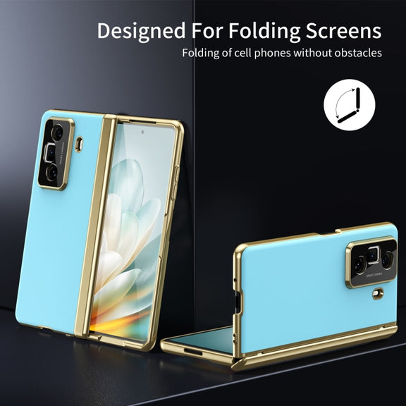 For Honor Magic Vs3 Integrated AG Frosted Vacuum Plating Phone Case(Ice Blue)