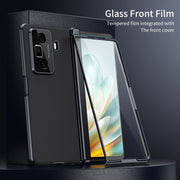 For Honor Magic Vs3 Integrated AG Frosted Vacuum Plating Phone Case(Black)
