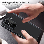 For Honor Magic Vs3 Integrated AG Frosted Vacuum Plating Phone Case(Black)
