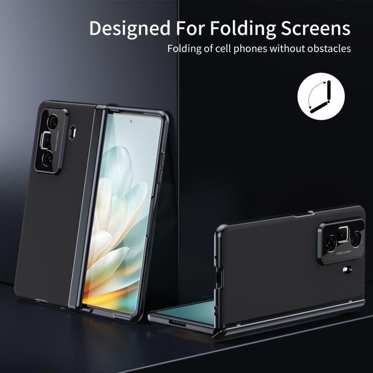 For Honor Magic Vs3 Integrated AG Frosted Vacuum Plating Phone Case(Black)