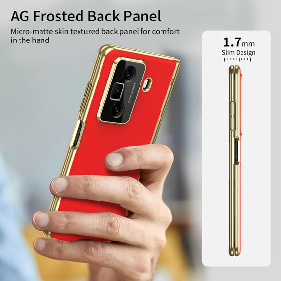 For Honor Magic Vs3 Integrated AG Frosted Vacuum Plating Phone Case(Red)