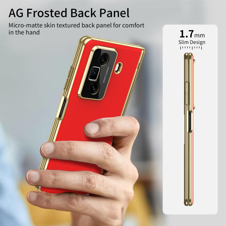 For Honor Magic Vs3 Integrated AG Frosted Vacuum Plating Phone Case(Red)