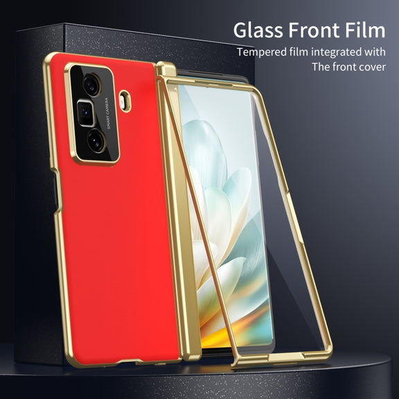 For Honor Magic Vs3 Integrated AG Frosted Vacuum Plating Phone Case(Red)