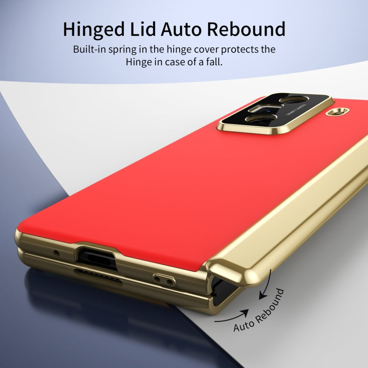 For Honor Magic Vs3 Integrated AG Frosted Vacuum Plating Phone Case(Red)