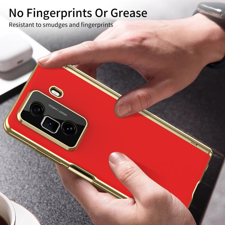 For Honor Magic Vs3 Integrated AG Frosted Vacuum Plating Phone Case(Red)