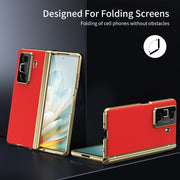 For Honor Magic Vs3 Integrated AG Frosted Vacuum Plating Phone Case(Red)