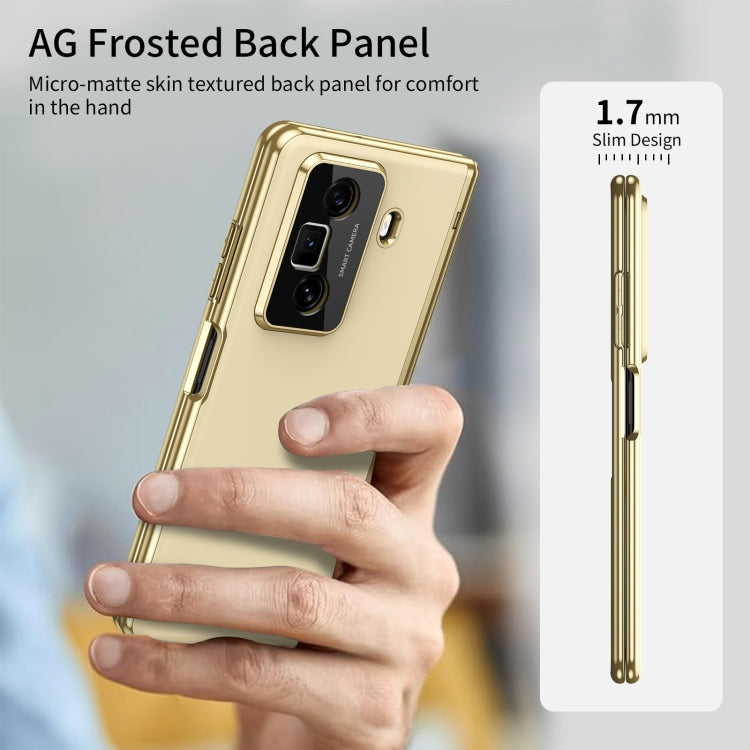 For Honor Magic Vs3 Integrated AG Frosted Vacuum Plating Phone Case(Gold)