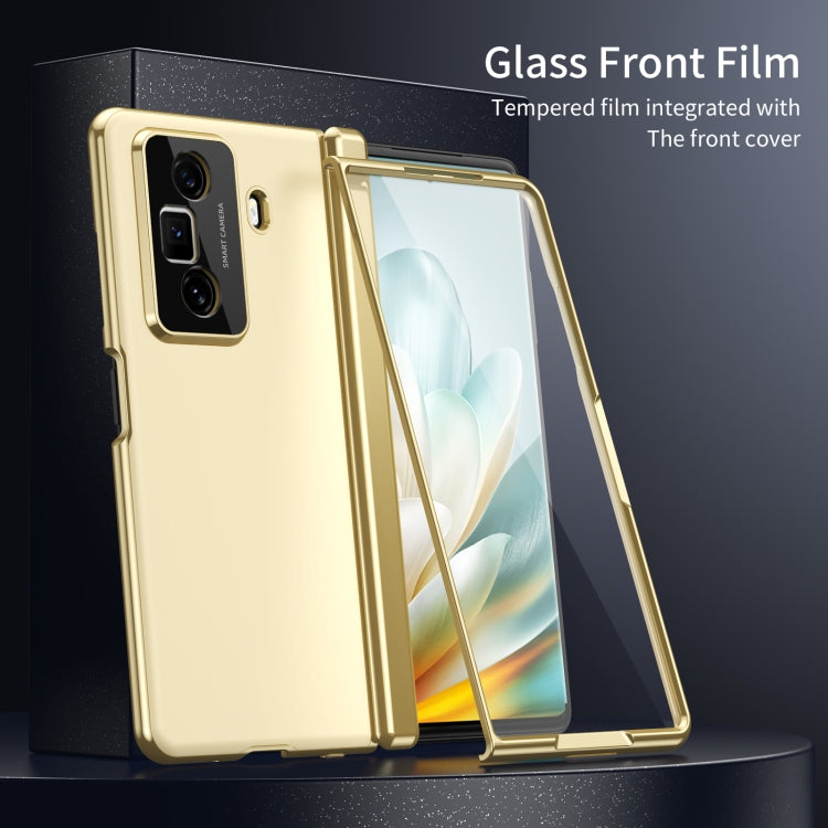 For Honor Magic Vs3 Integrated AG Frosted Vacuum Plating Phone Case(Gold)