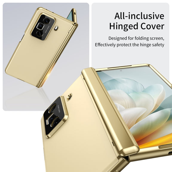 For Honor Magic Vs3 Integrated AG Frosted Vacuum Plating Phone Case(Gold)