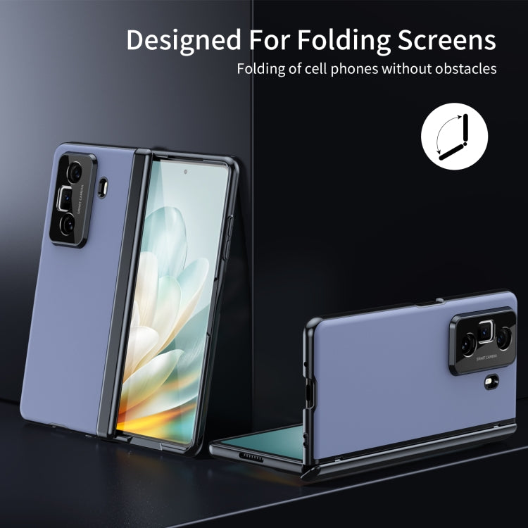 For Honor Magic Vs3 Integrated AG Frosted Vacuum Plating Phone Case(Blue)