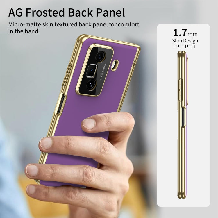 For Honor Magic Vs3 Integrated AG Frosted Vacuum Plating Phone Case(Purple)