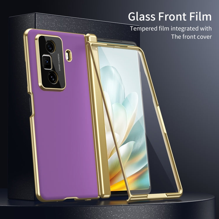 For Honor Magic Vs3 Integrated AG Frosted Vacuum Plating Phone Case(Purple)