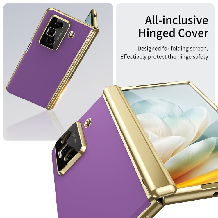 For Honor Magic Vs3 Integrated AG Frosted Vacuum Plating Phone Case(Purple)