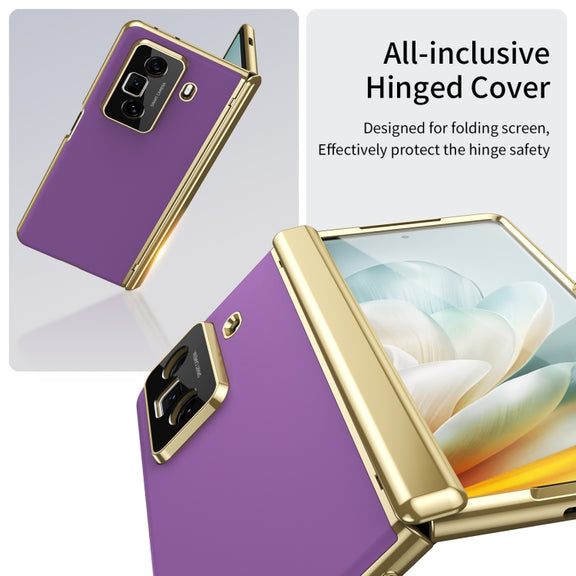 For Honor Magic Vs3 Integrated AG Frosted Vacuum Plating Phone Case(Purple)
