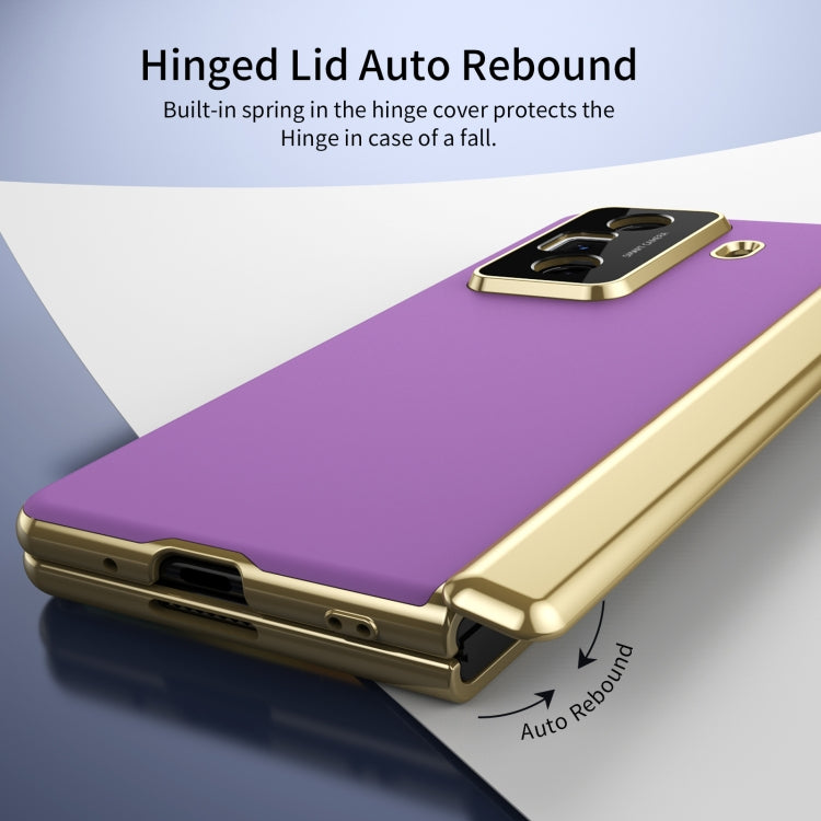 For Honor Magic Vs3 Integrated AG Frosted Vacuum Plating Phone Case(Purple)