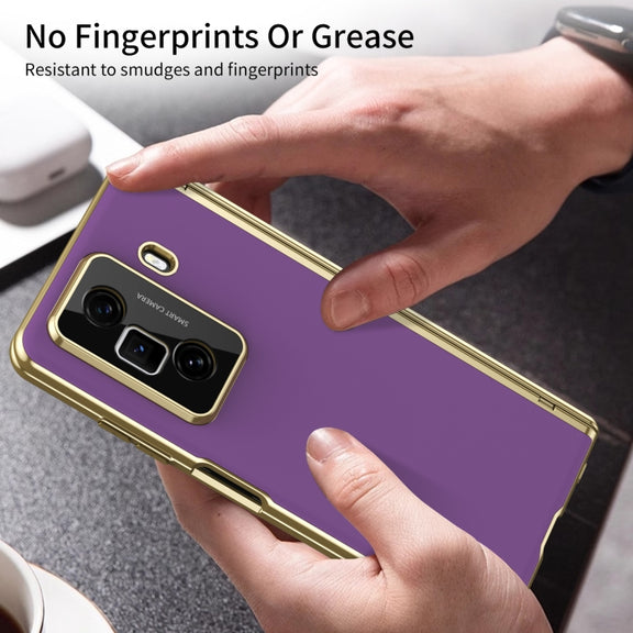 For Honor Magic Vs3 Integrated AG Frosted Vacuum Plating Phone Case(Purple)