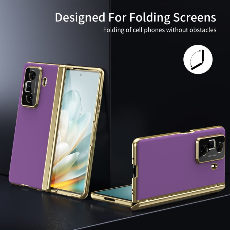 For Honor Magic Vs3 Integrated AG Frosted Vacuum Plating Phone Case(Purple)