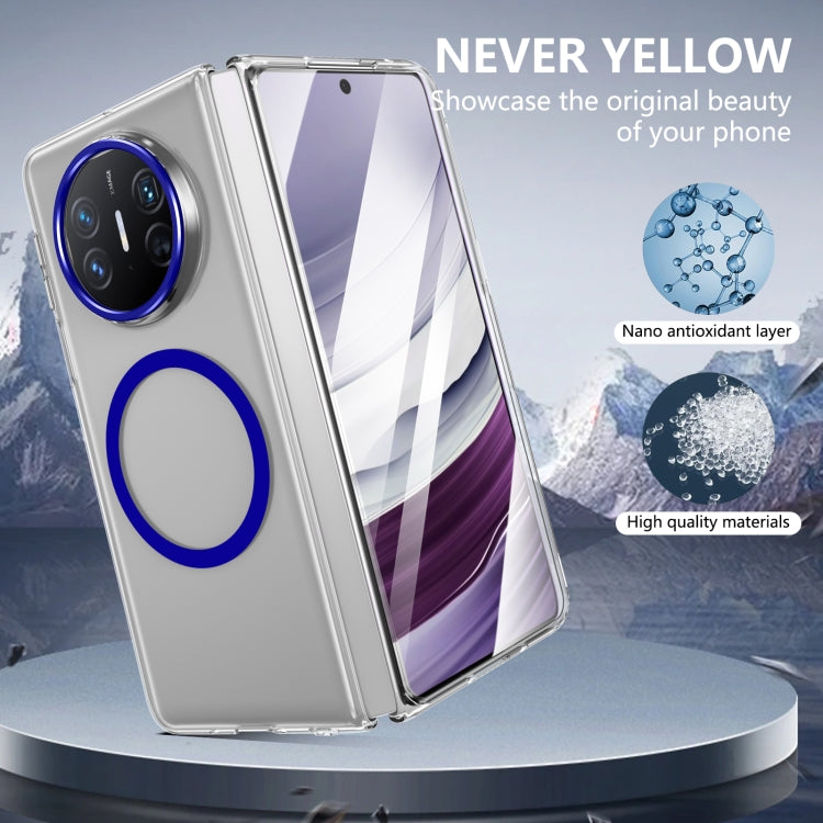 For Huawei Mate X3 lce Folding Series MagSafe Integrated Clear PC Phone Case(Royal Blue)
