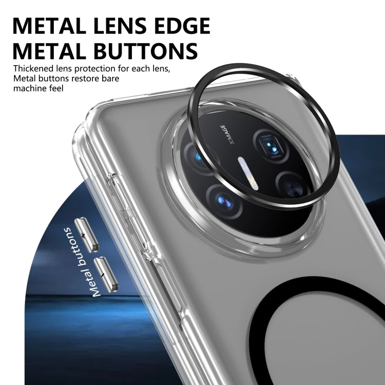 For Huawei Mate X3 lce Folding Series MagSafe Integrated Clear PC Phone Case(Black)