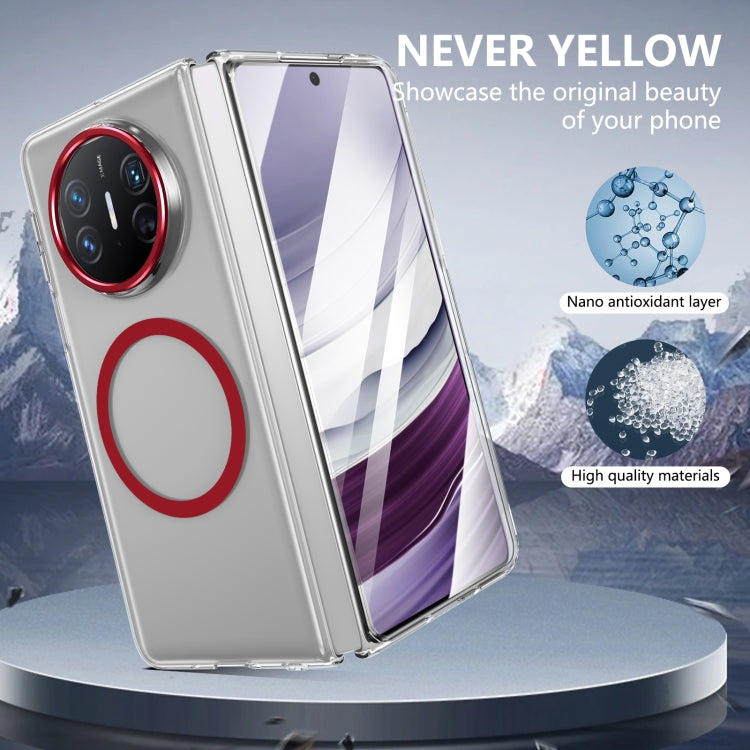 For Huawei Mate X3 lce Folding Series MagSafe Integrated Clear PC Phone Case(Red)